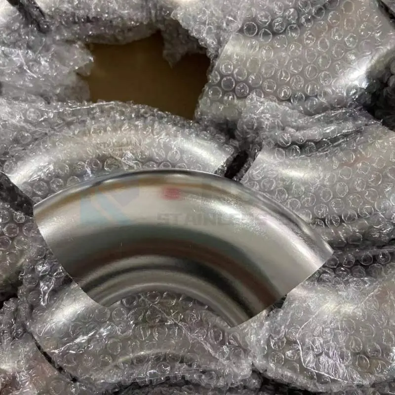 卫生级磁力抛光焊接式短型弯头